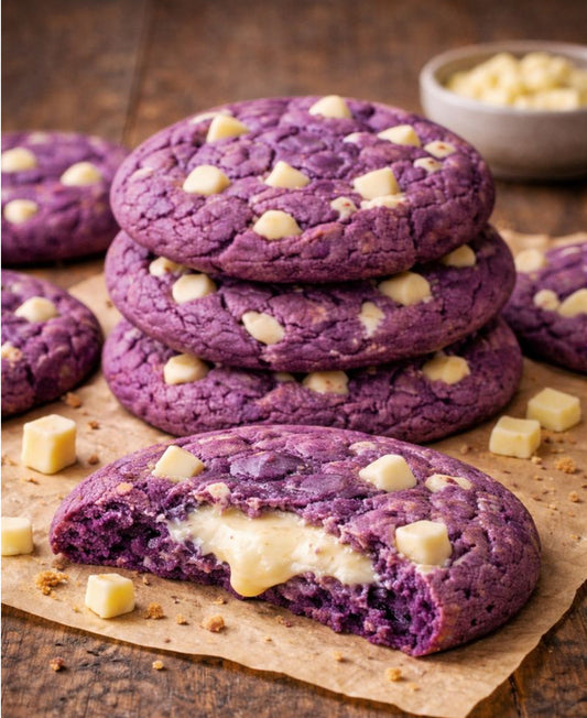 Ube White Chocolate Cheesecake Cookie